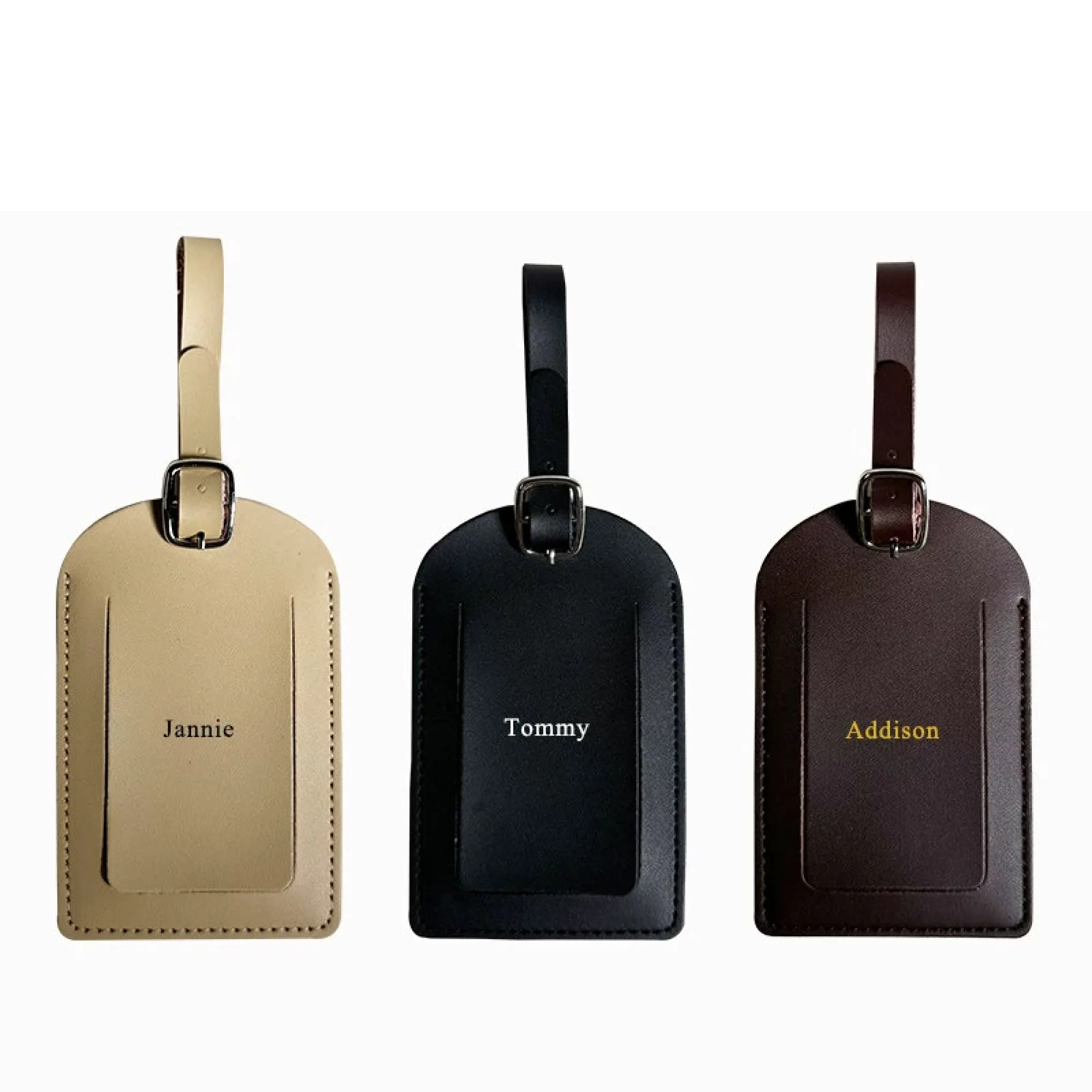 Genuine Leather Luggage Tag and Passport Holder