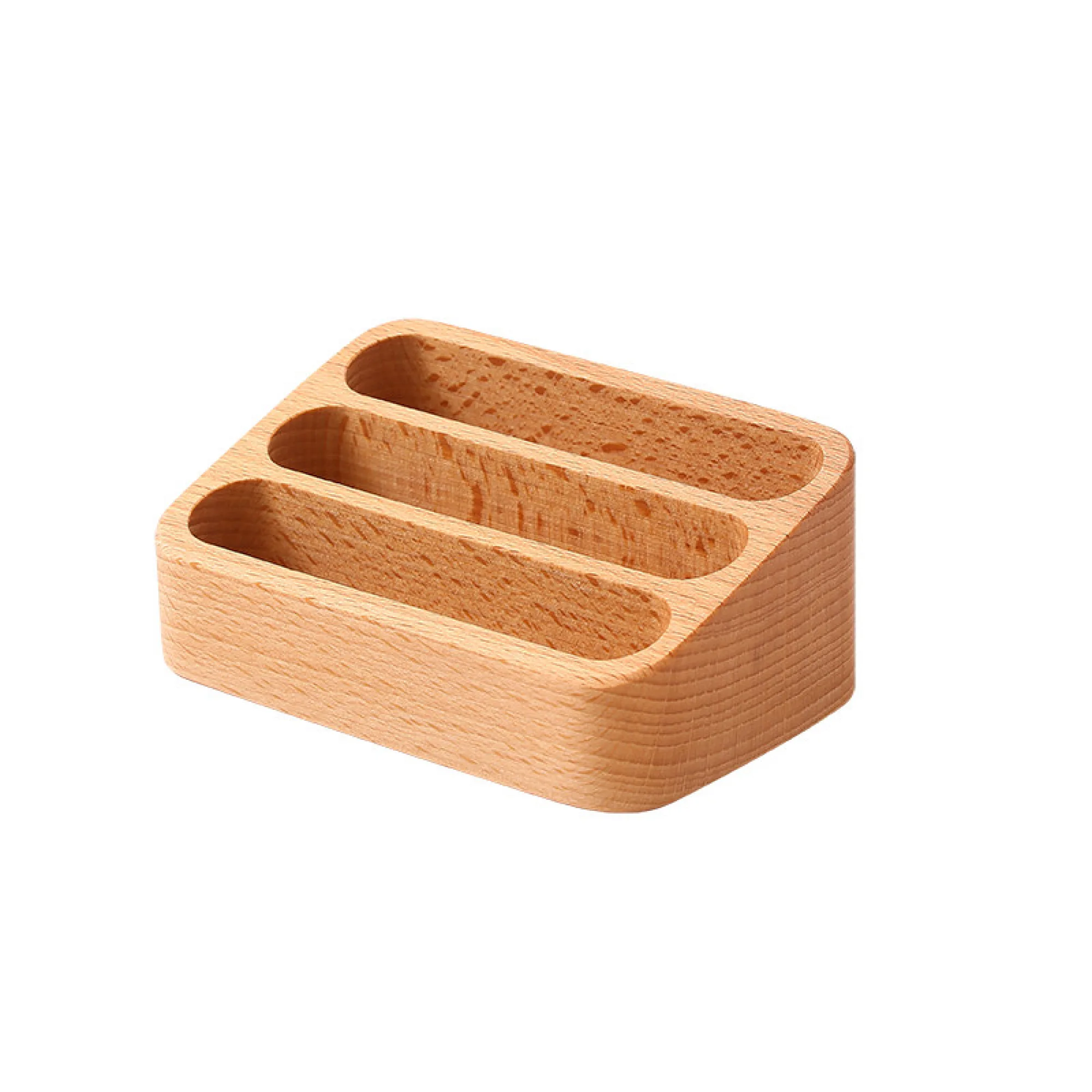 Wooden Business Card Holder with 2/3/4 Compartments thumbnail 5