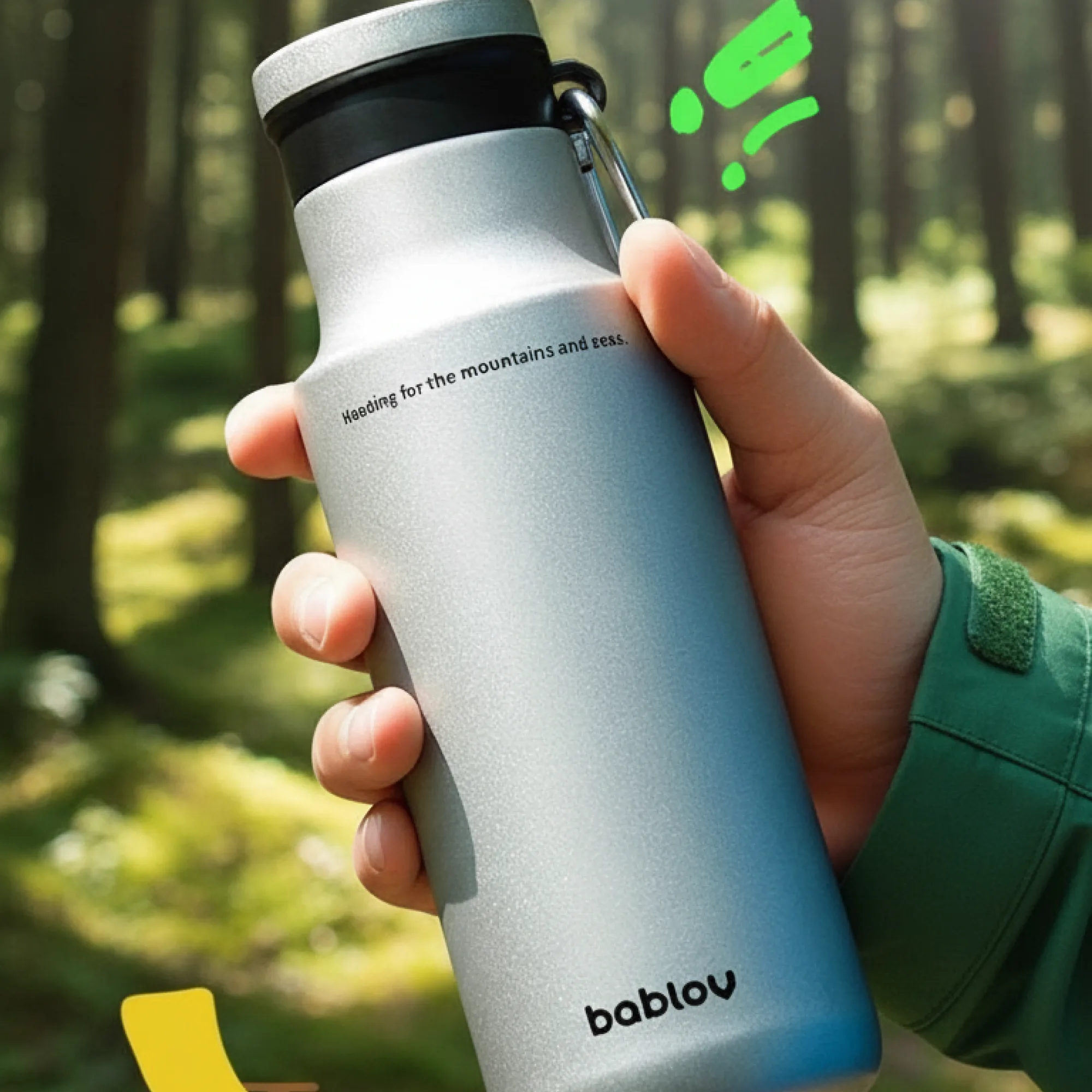 BABLOV 6852 Insulated Sports Water Bottle with Screw Cap