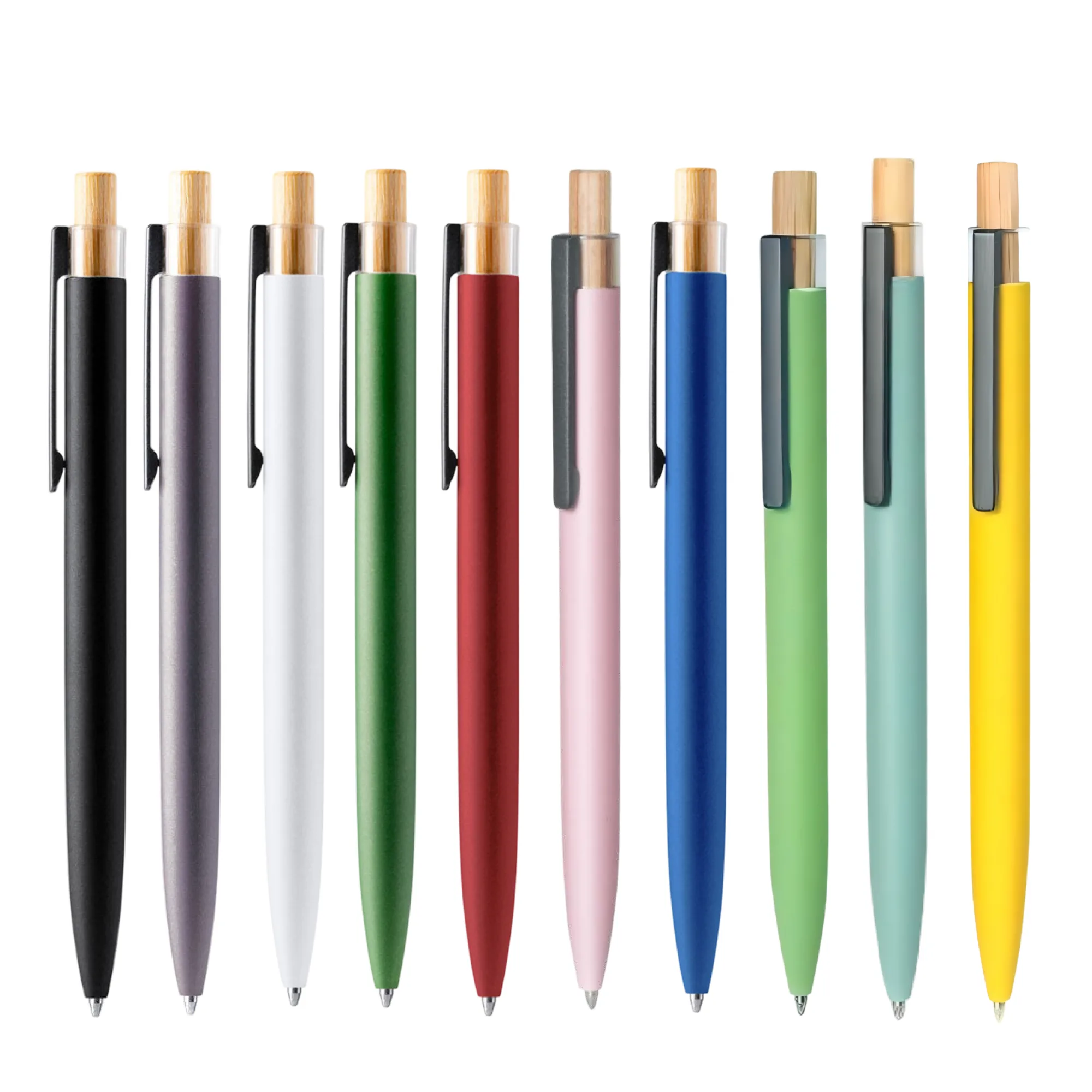 Recycled Aluminum and Bamboo Gel Pen — View 1