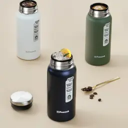 Peacock DVZ-40 400ml Stainless Steel Insulated Coffee Cup with Tea Infuser thumbnail 3