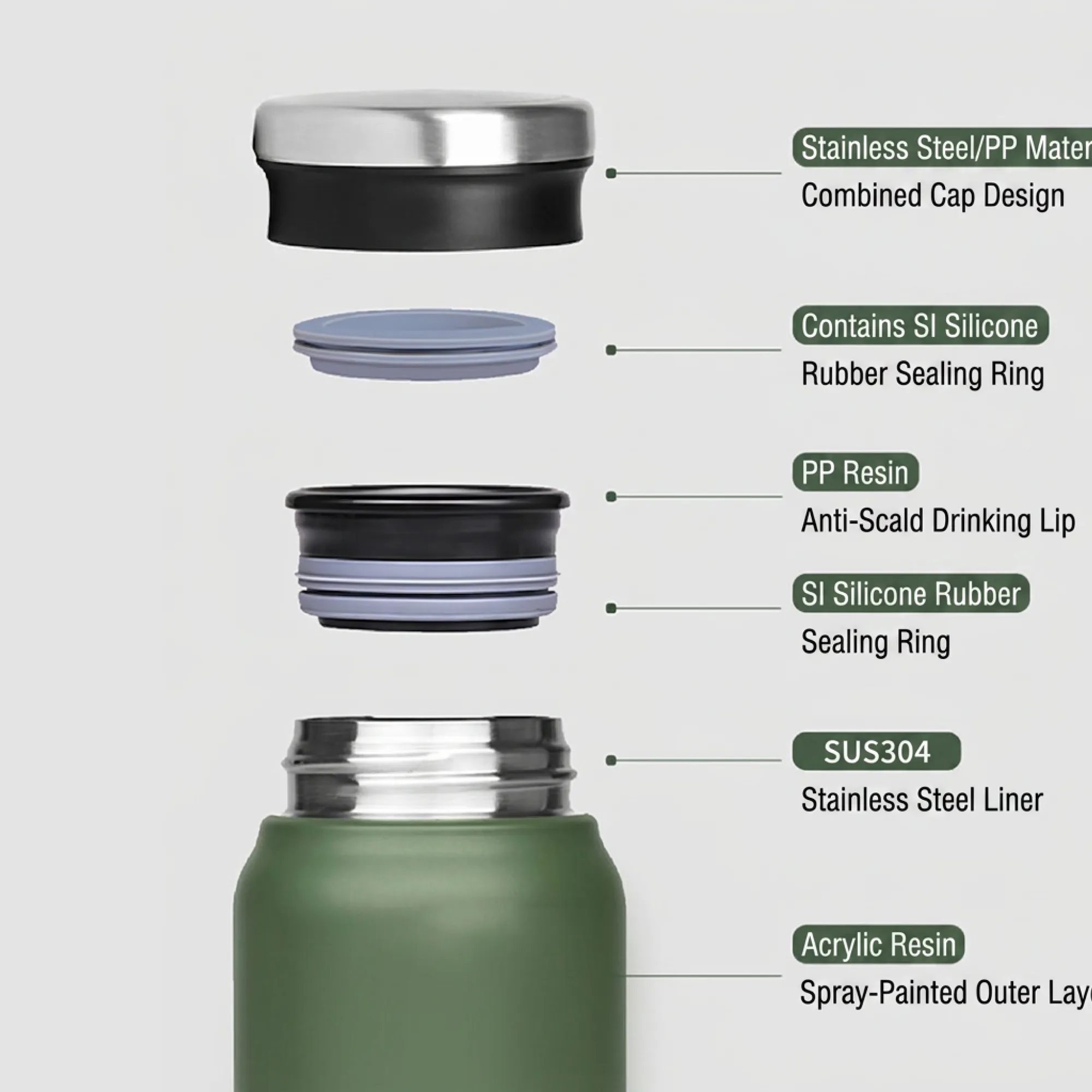 Peacock DVZ-40 400ml Stainless Steel Insulated Coffee Cup with Tea Infuser thumbnail 8