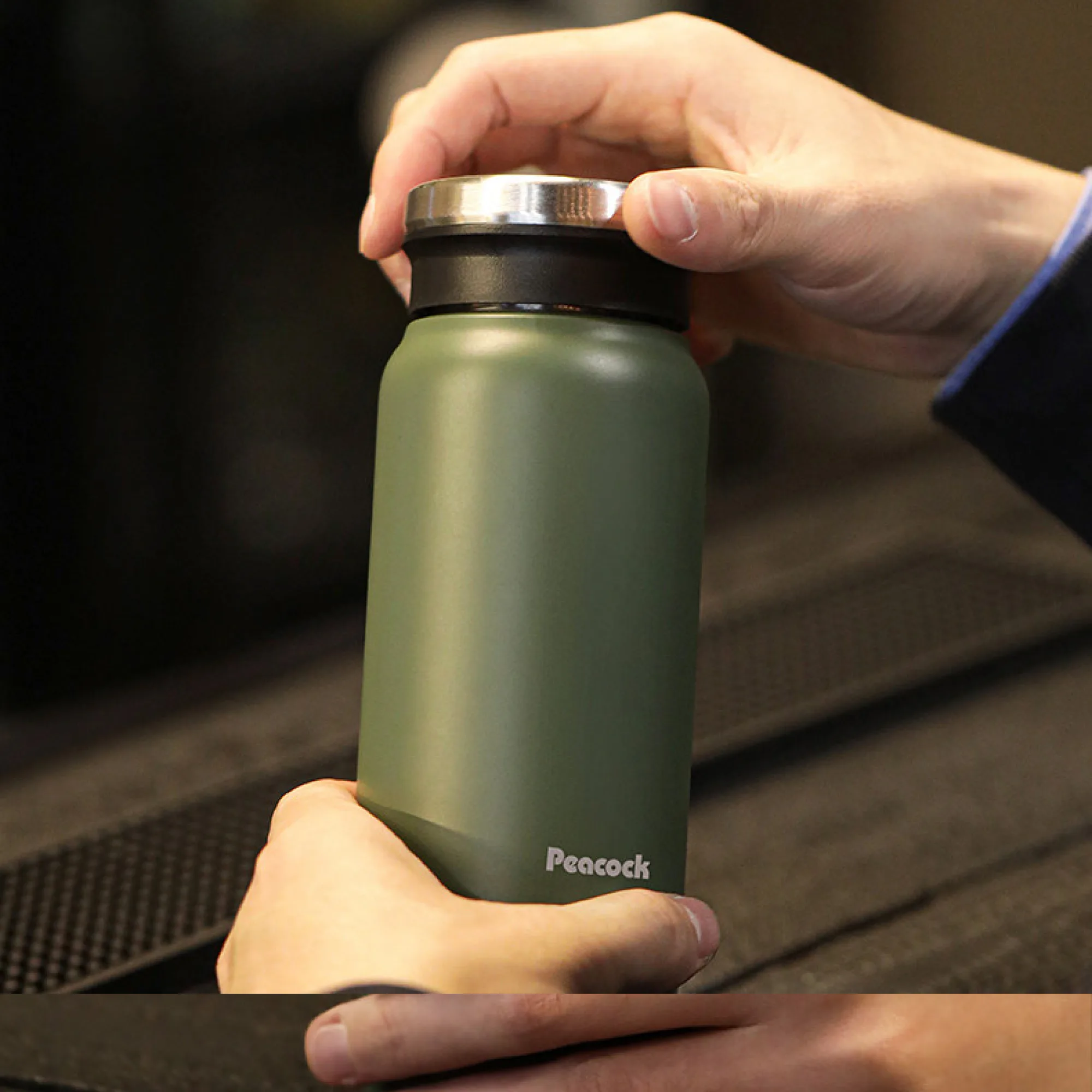 Peacock DVZ-40 400ml Stainless Steel Insulated Coffee Cup with Tea Infuser thumbnail 5