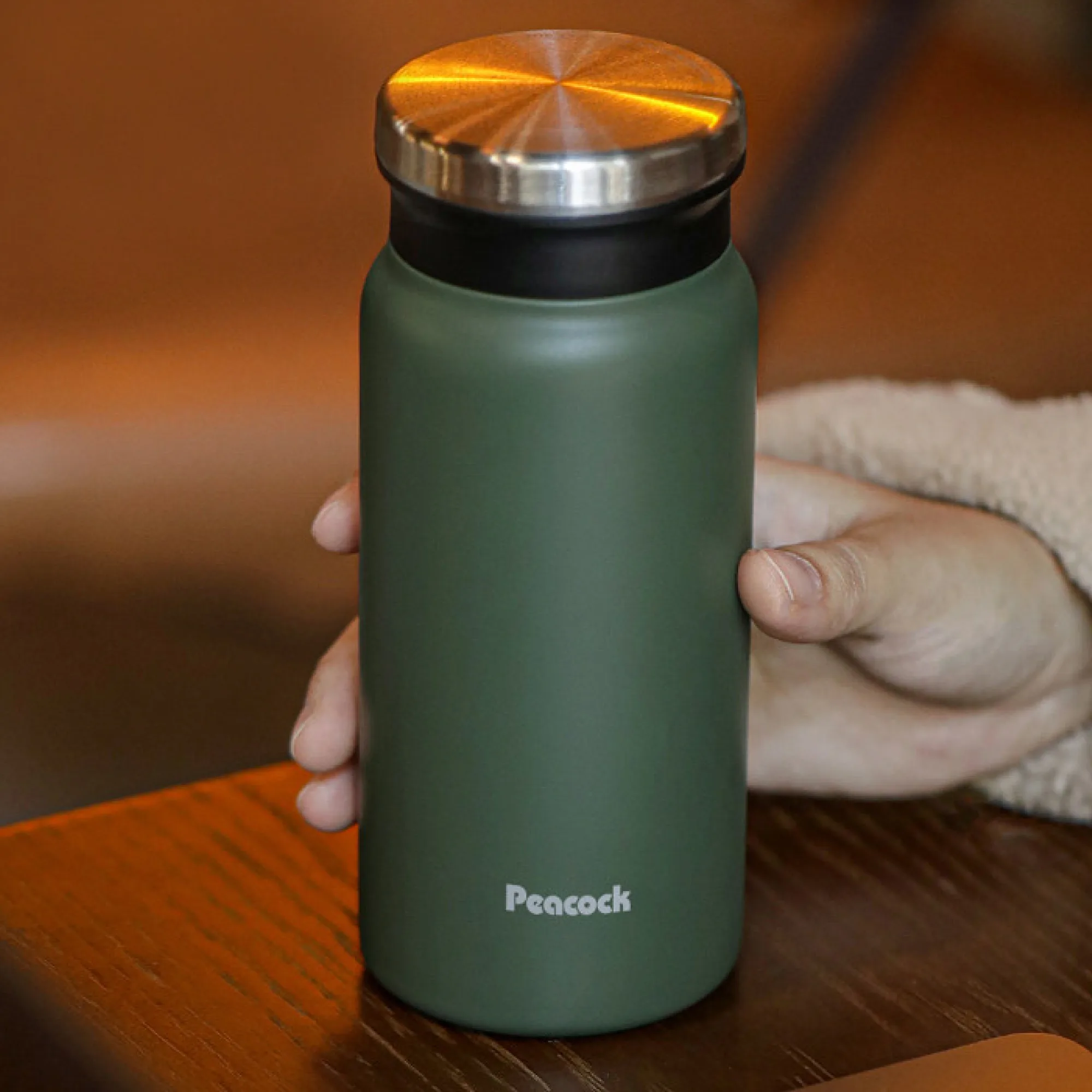 Peacock DVZ-40 400ml Stainless Steel Insulated Coffee Cup with Tea Infuser thumbnail 4