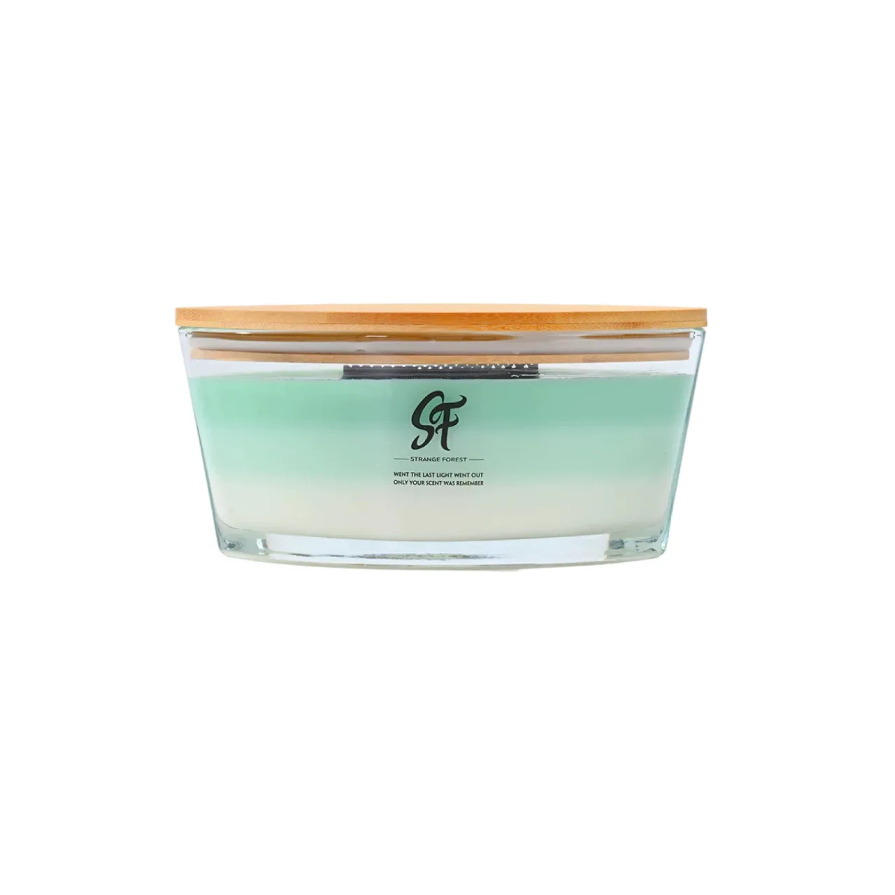 Boat-Shaped Glass Aromatherapy Candle with Wooden Wick — alternate view 1