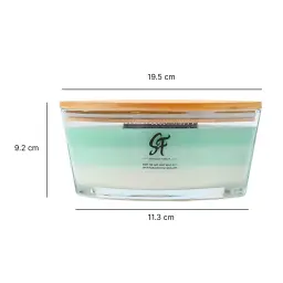 Boat-Shaped Glass Aromatherapy Candle with Wooden Wick thumbnail 5