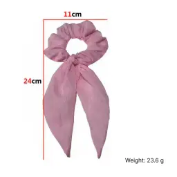 Light-Up Hair Tie Scrunchie with Ribbon Accent thumbnail 3