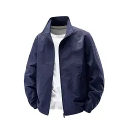 Unisex Windbreaker Jacket with Stand-Up Collar and Full-Zip Front thumbnail 9