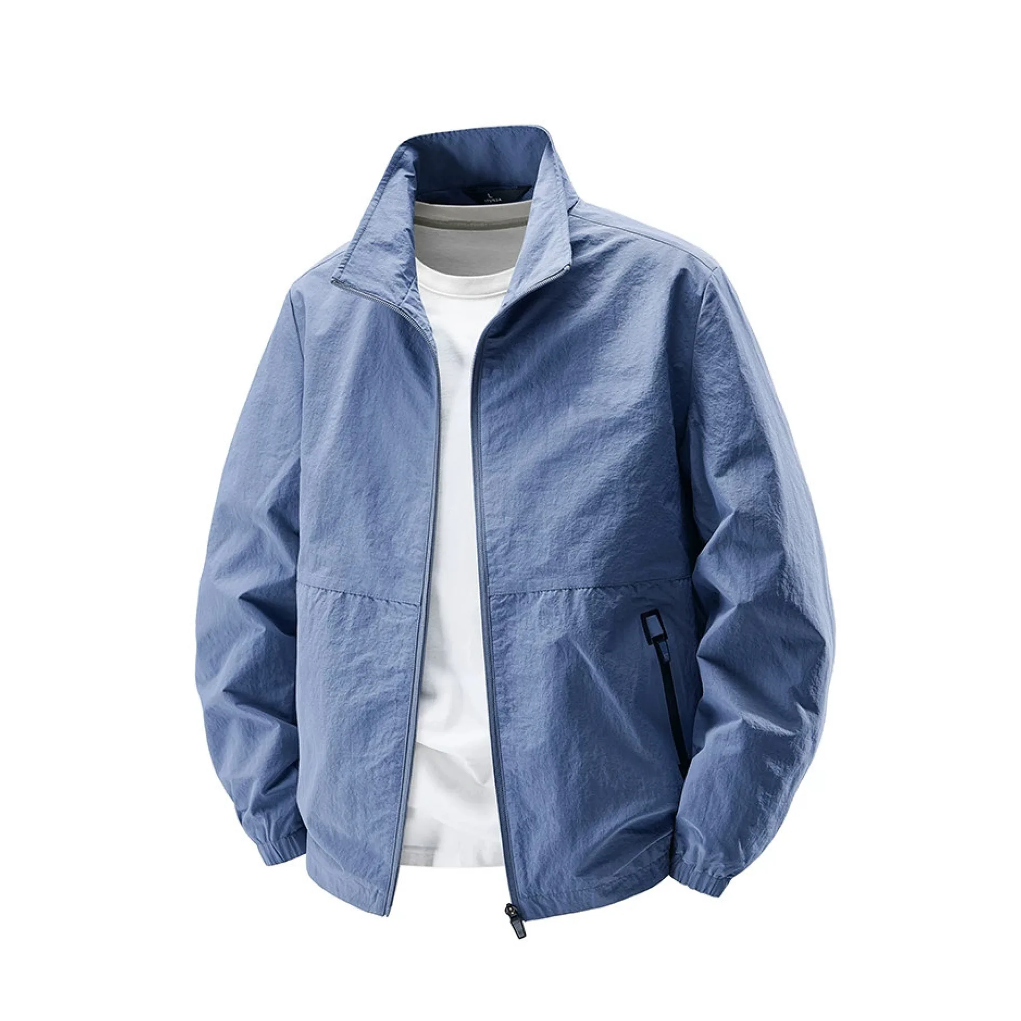 Unisex Windbreaker Jacket with Stand-Up Collar and Full-Zip Front thumbnail 11