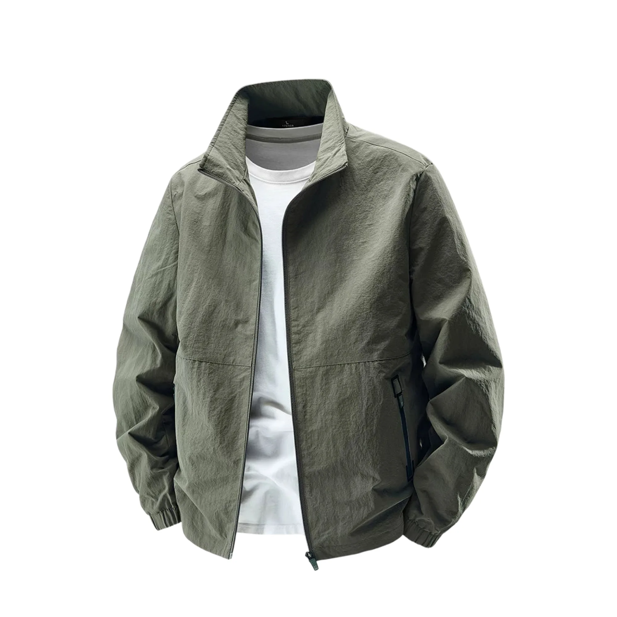 Unisex Windbreaker Jacket with Stand-Up Collar and Full-Zip Front thumbnail 7