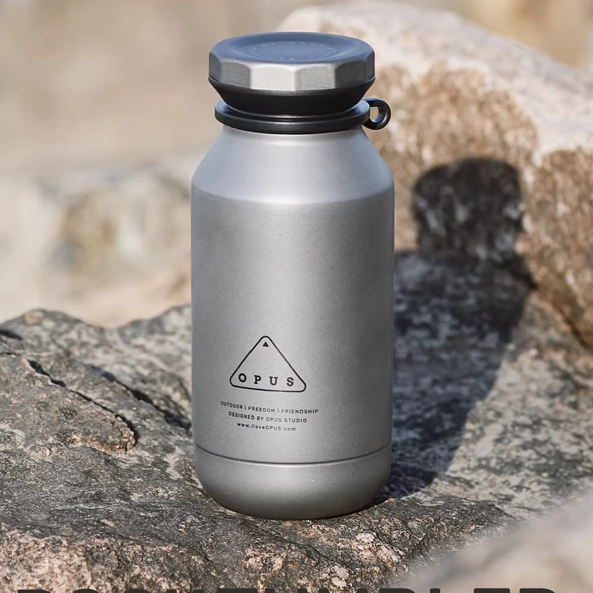 OPUS Pure Titanium Insulated Travel Mug with Tea Filter, 420mL — View 1