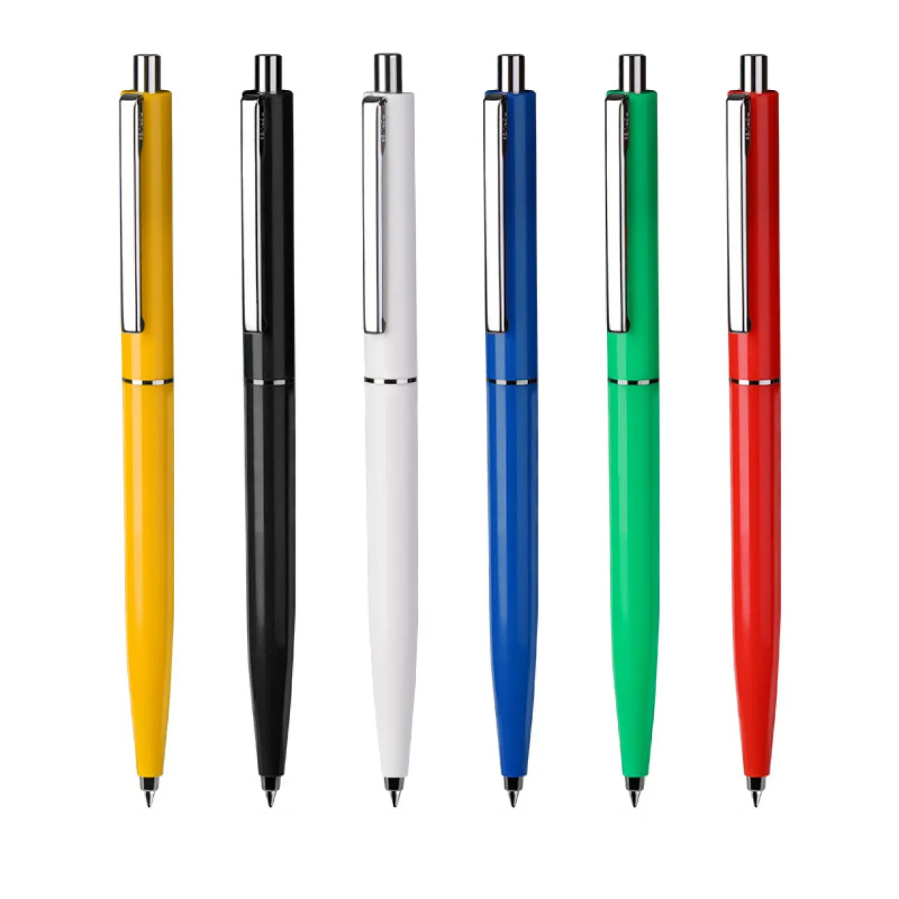 Slim Retractable Gel Ink Pen 0.5mm Bullet Tip, Six Colors