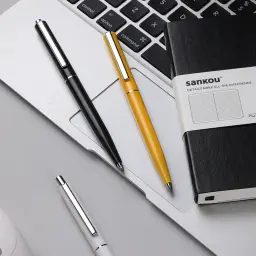 Slim Retractable Gel Ink Pen 0.5mm Bullet Tip, Six Colors thumbnail 6