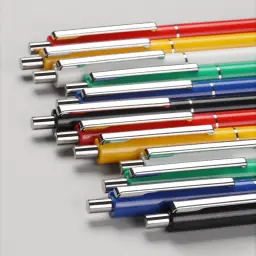 Slim Retractable Gel Ink Pen 0.5mm Bullet Tip, Six Colors thumbnail 3