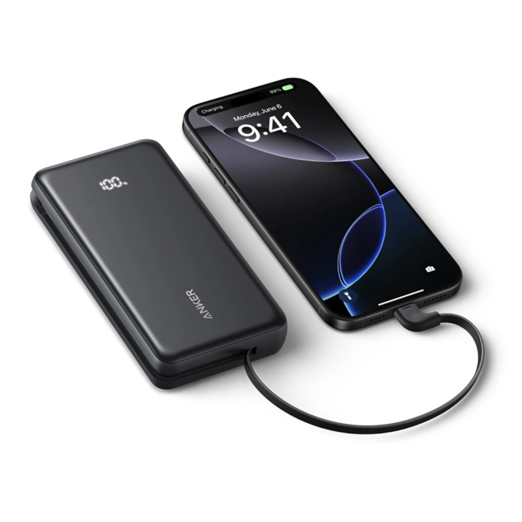 Anker Power Bank with Built-in Type-C Cable thumbnail 3