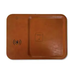 3-in-1 Wireless Charging Tray with Leather Storage Box thumbnail 1