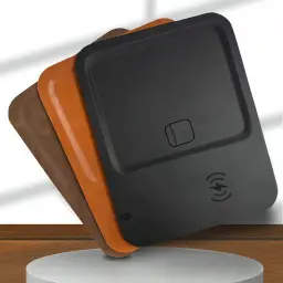 3-in-1 Wireless Charging Tray with Leather Storage Box thumbnail 2