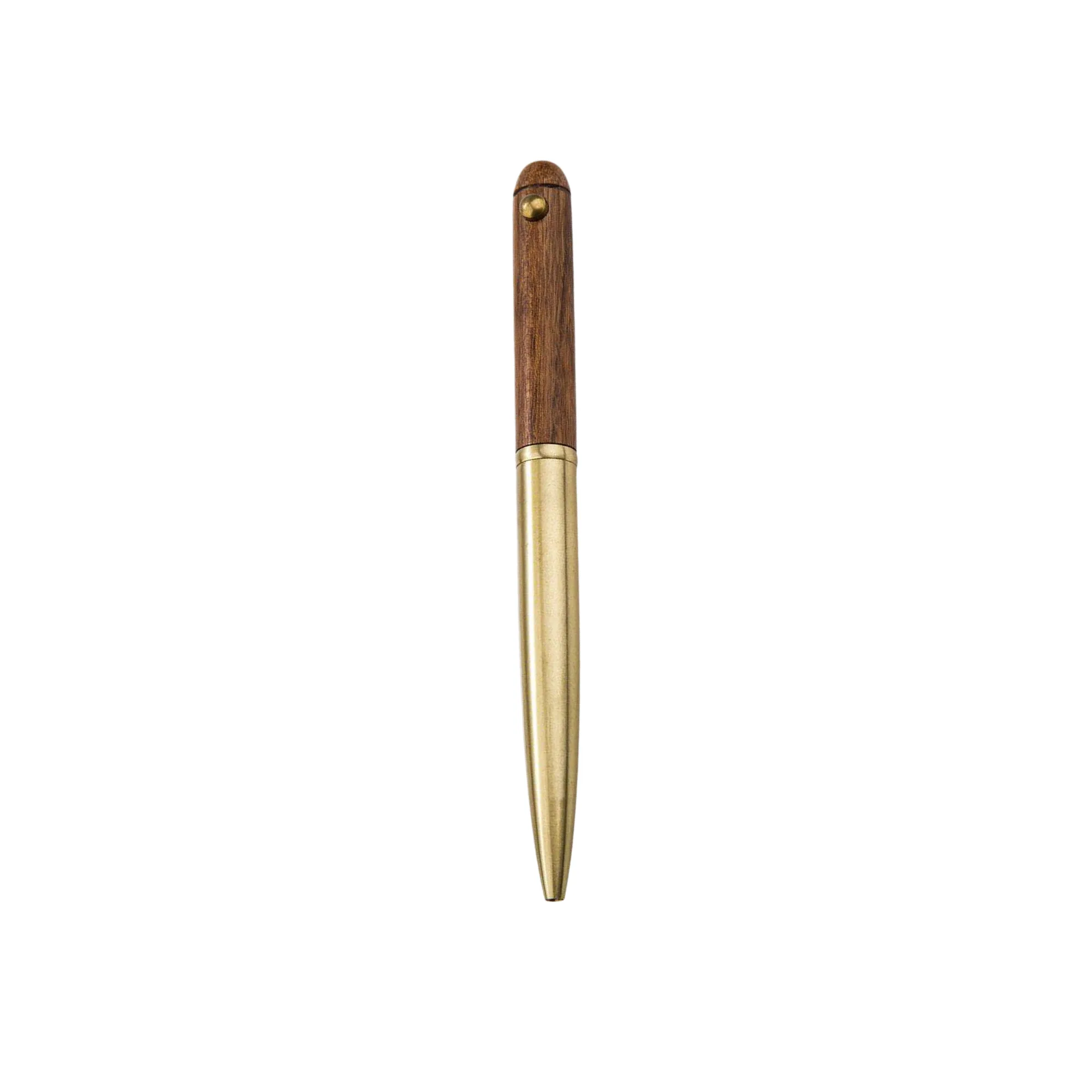 Retractable Solid Wood Ballpoint Pen thumbnail 3