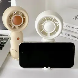 Handheld and Desktop Mini Fan with Three-Speed Control thumbnail 3