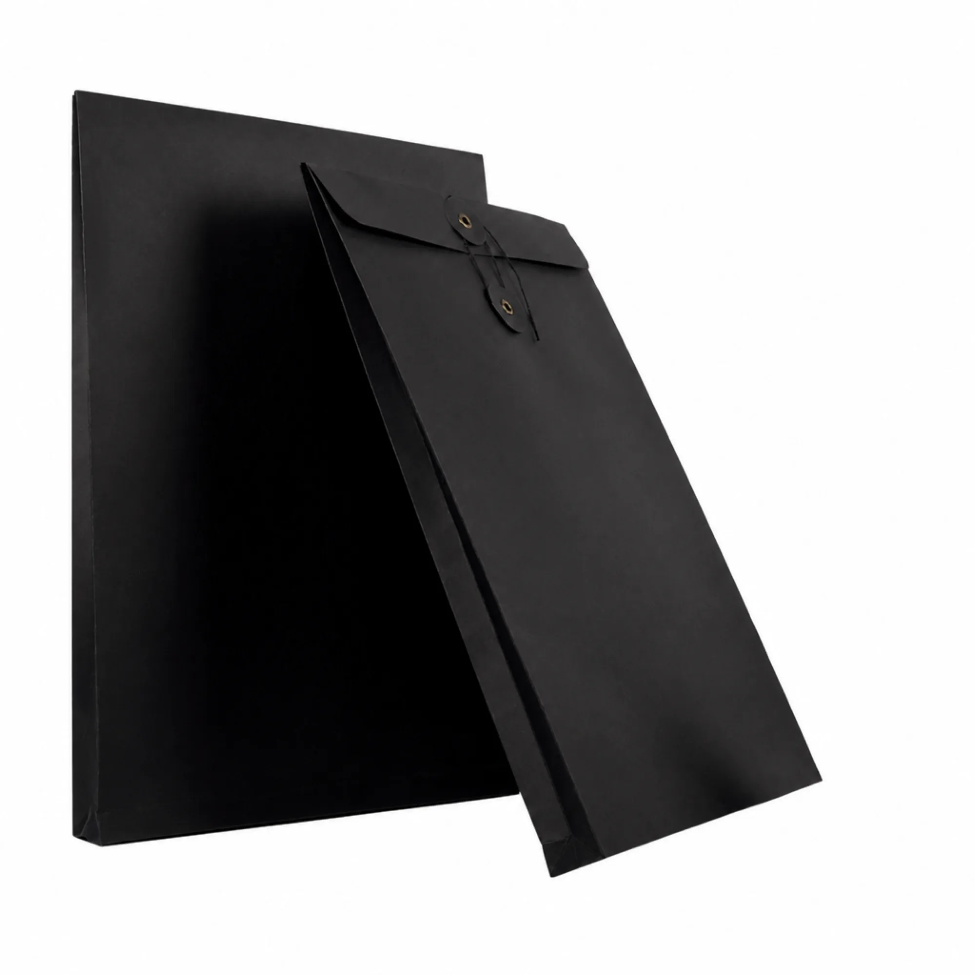 Document Envelope with String-and-Button Closure