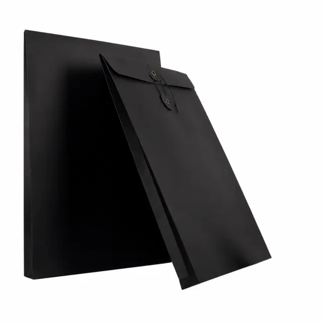 Document Envelope with String-and-Button Closure