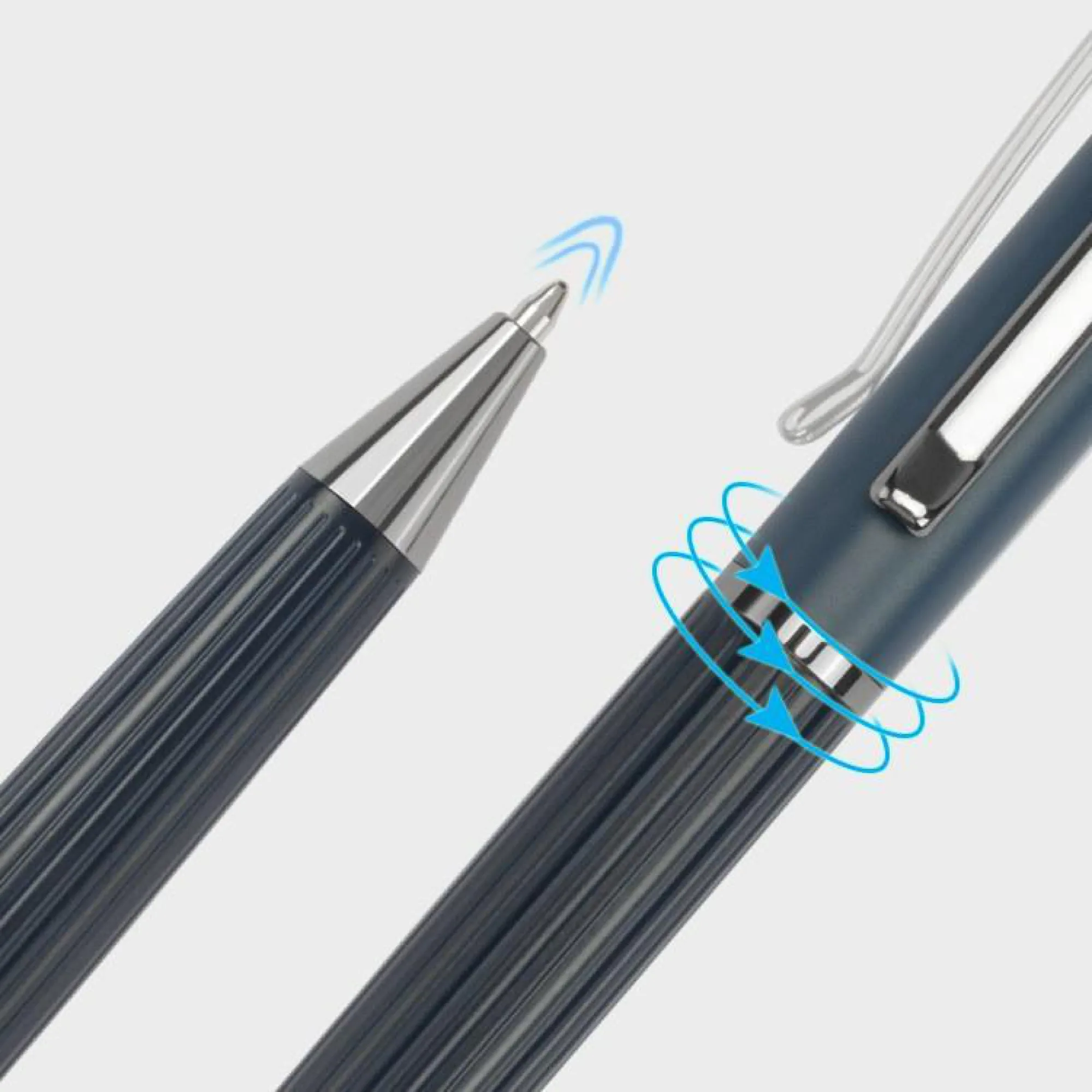 Metal Ballpoint Pen with Twist Mechanism and Frosted Finish thumbnail 3