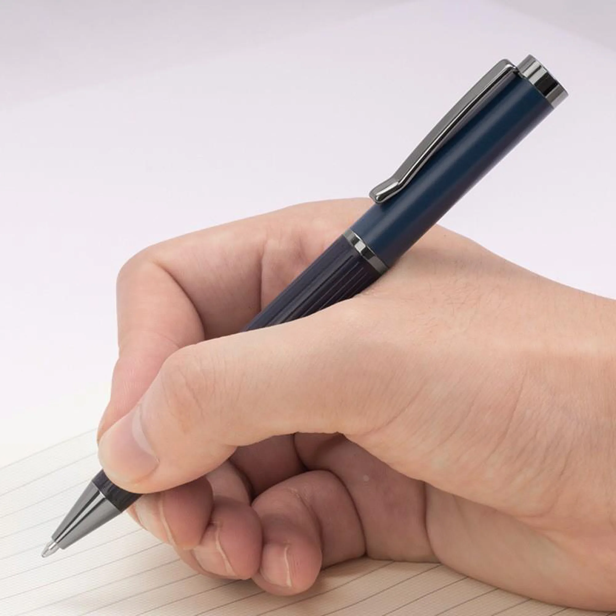 Metal Ballpoint Pen with Twist Mechanism and Frosted Finish thumbnail 4