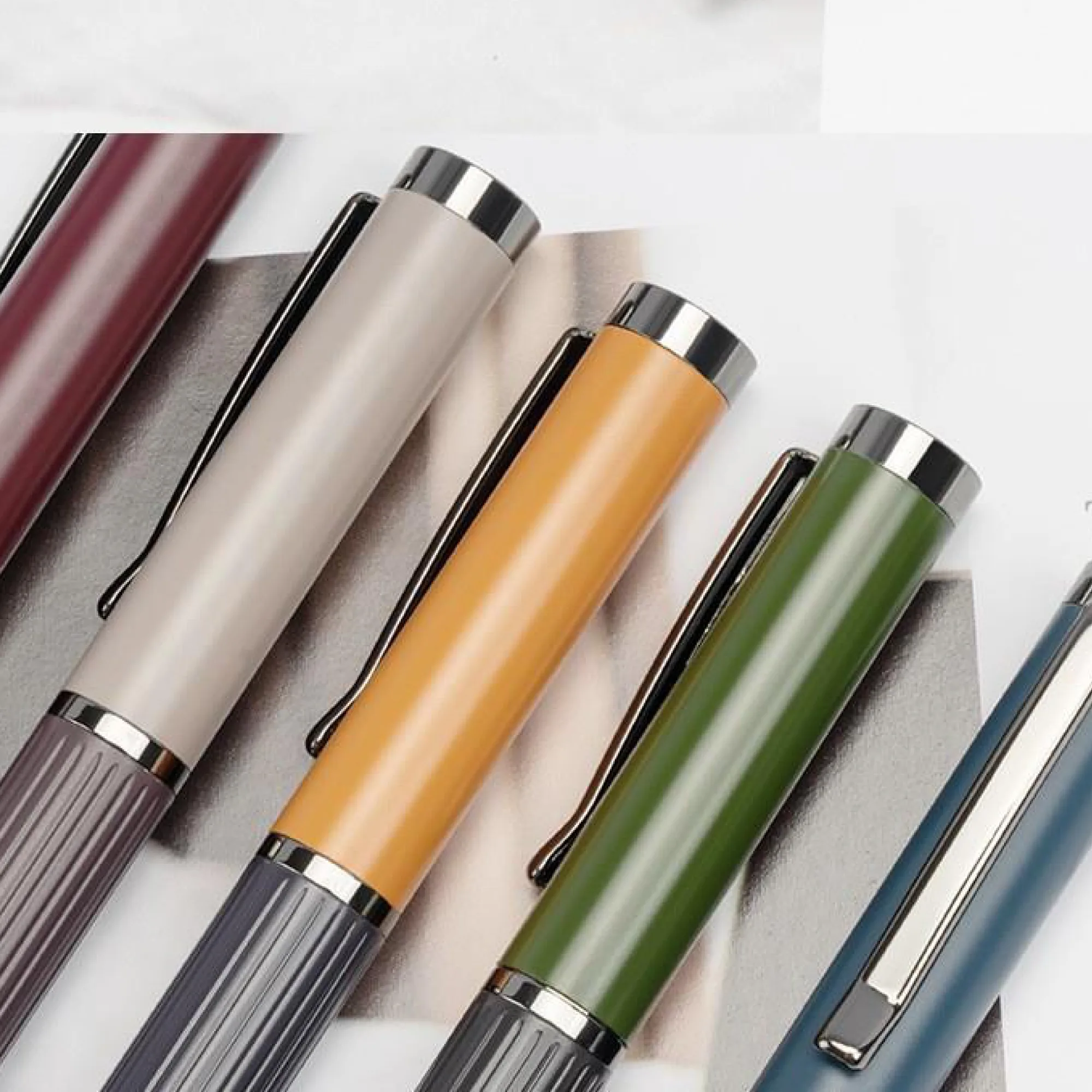 Metal Ballpoint Pen with Twist Mechanism and Frosted Finish thumbnail 5