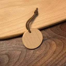 Solid Wood Keychain with Leather Rope thumbnail 7
