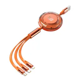 Retractable Multi-Connector Charging Cables with Type-C/USB Input and Lightning/Type-C Output thumbnail 6