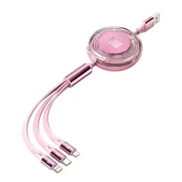 Retractable Multi-Connector Charging Cables with Type-C/USB Input and Lightning/Type-C Output thumbnail 7