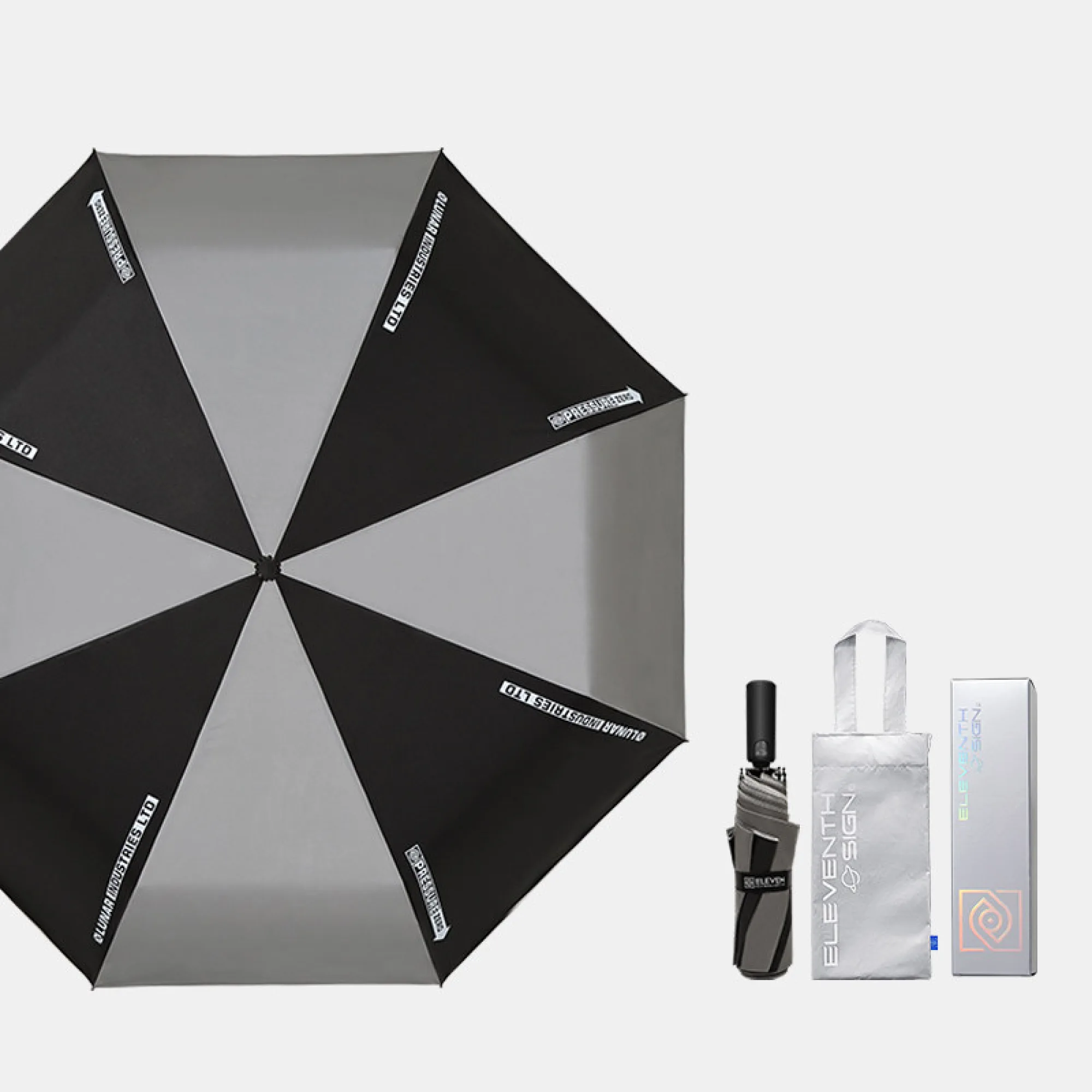 Three-Fold Fully Automatic Sun and Rain Umbrella with Black Glue Coating thumbnail 9