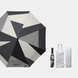 Three-Fold Fully Automatic Sun and Rain Umbrella with Black Glue Coating thumbnail 7
