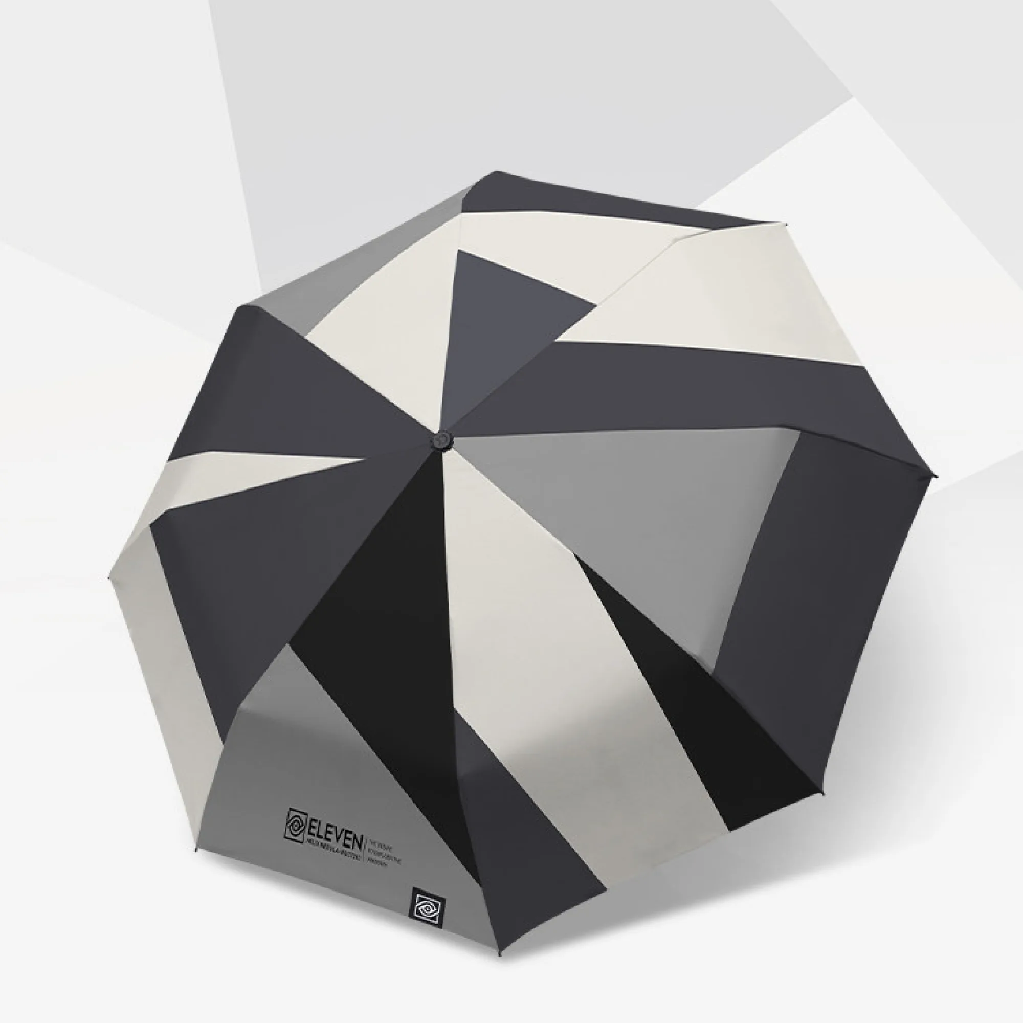 Three-Fold Fully Automatic Sun and Rain Umbrella with Black Glue Coating thumbnail 2