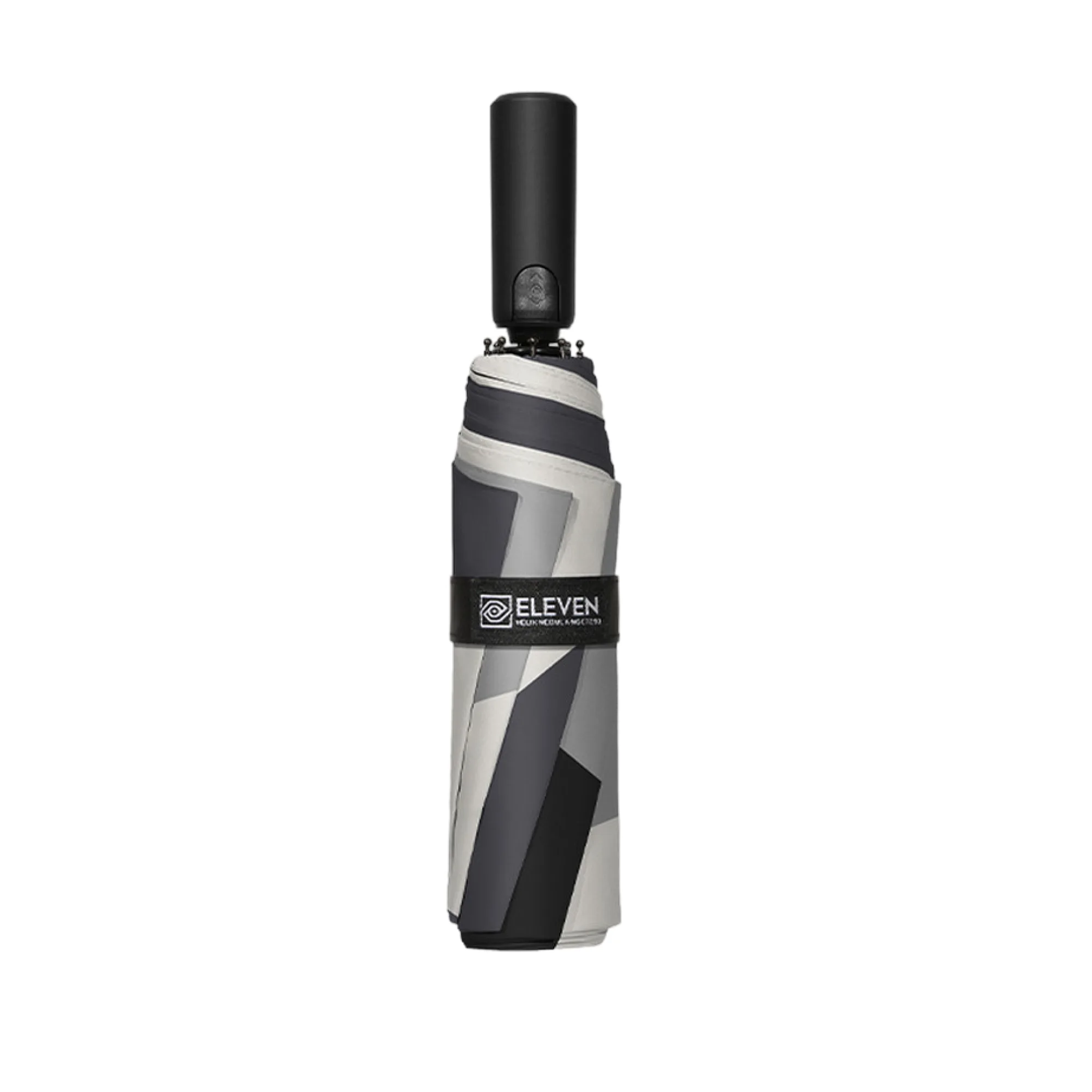 Three-Fold Fully Automatic Sun and Rain Umbrella with Black Glue Coating — View 1