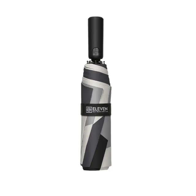 Three-Fold Fully Automatic Sun and Rain Umbrella with Black Glue Coating