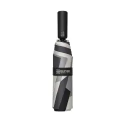 Three-Fold Fully Automatic Sun and Rain Umbrella with Black Glue Coating thumbnail 1