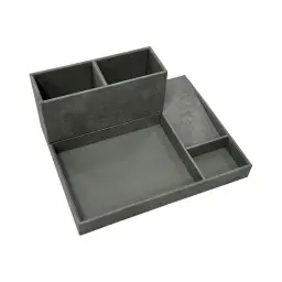 15W Wireless Charging Desktop Storage Box with PU Leather thumbnail 5
