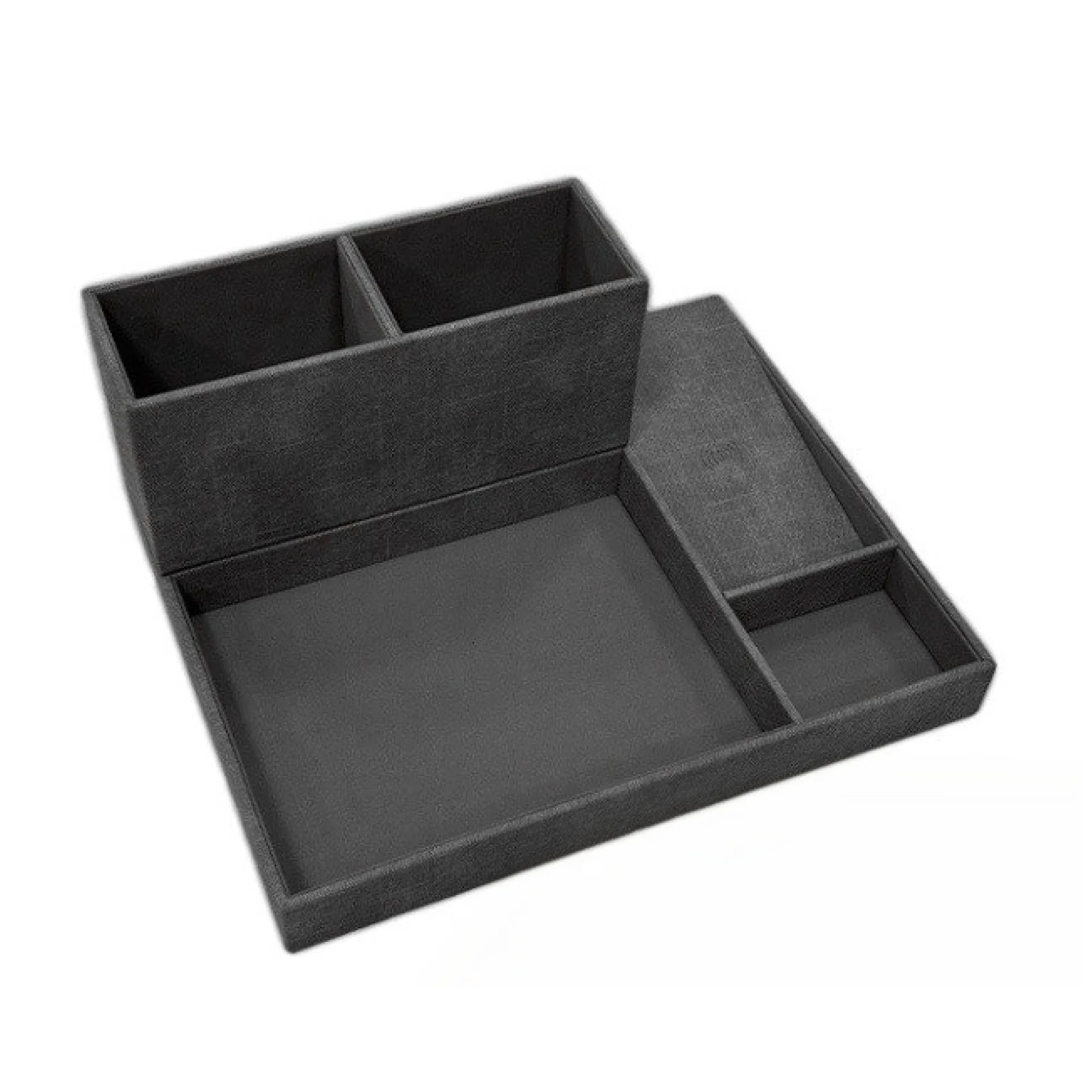 15W Wireless Charging Desktop Storage Box with PU Leather