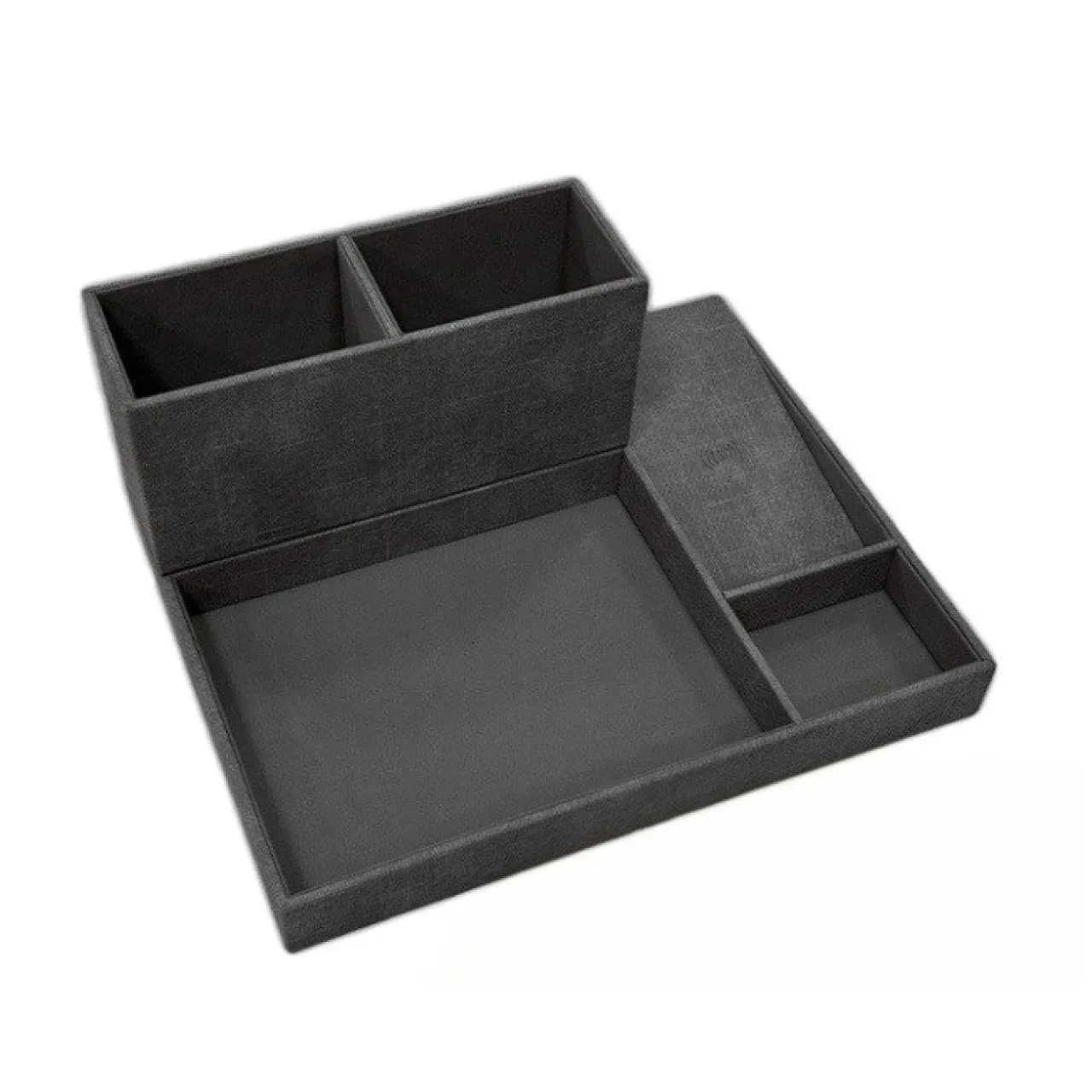 15W Wireless Charging Desktop Storage Box with PU Leather