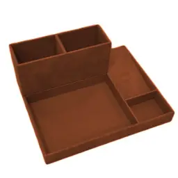 15W Wireless Charging Desktop Storage Box with PU Leather thumbnail 7