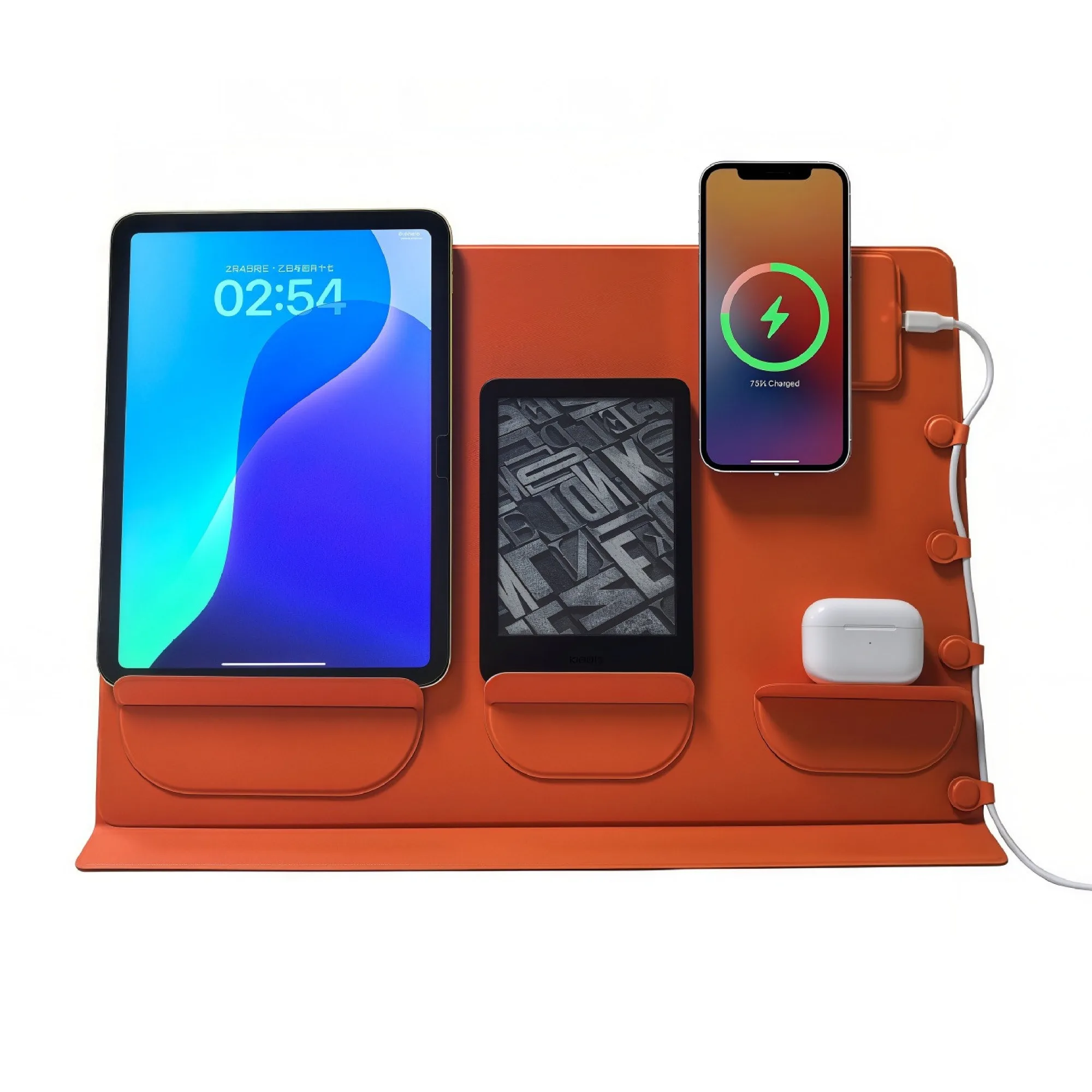 Multifunctional Magnetic Desk Mat with Stand and 15W Wireless Charger