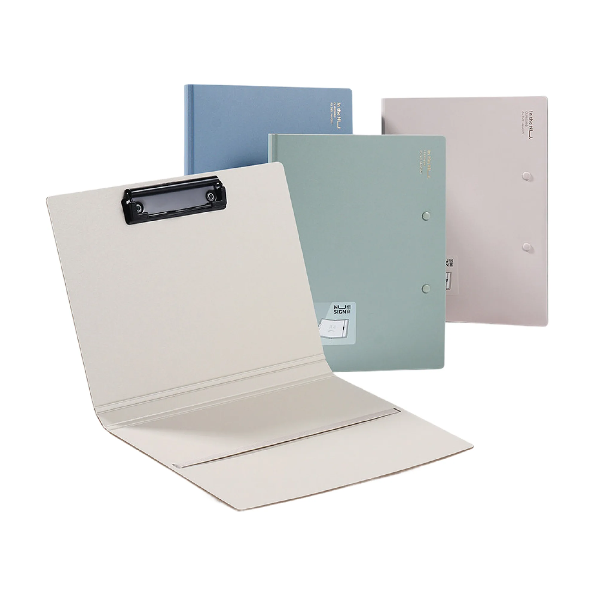A5 Folding Clipboard Folder with Metal Clip and Elastic Strap