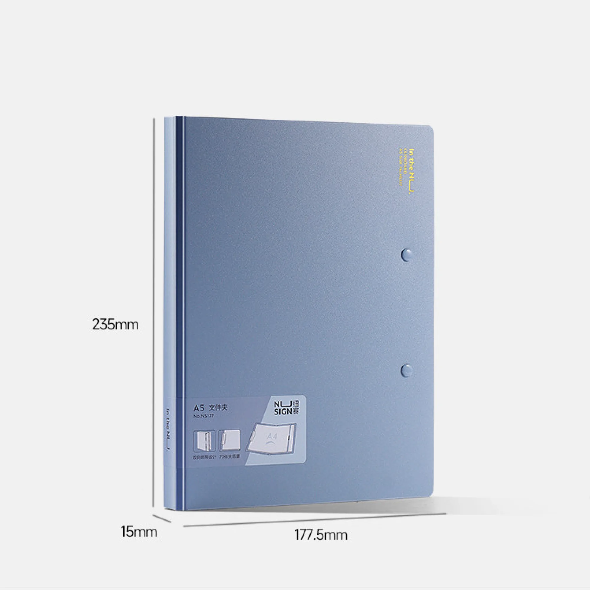 A5 Folding Clipboard Folder with Metal Clip and Elastic Strap thumbnail 8