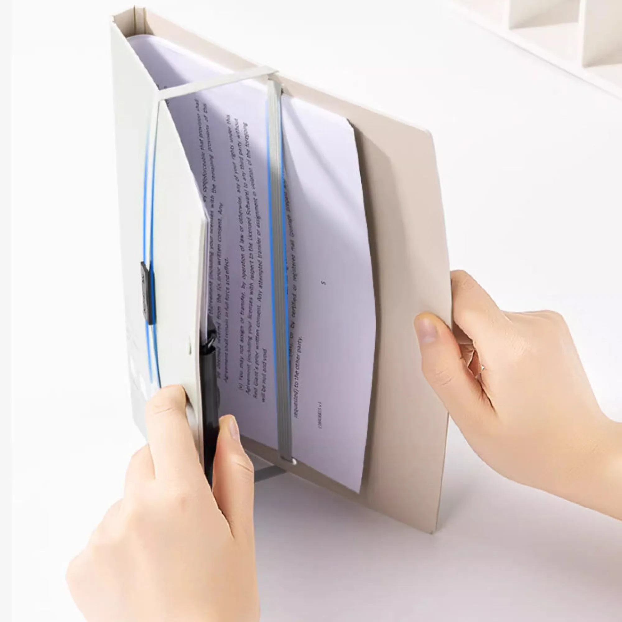 A5 Folding Clipboard Folder with Metal Clip and Elastic Strap thumbnail 4