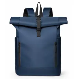 Unisex Canvas Roll-Top Laptop Backpack thumbnail 9