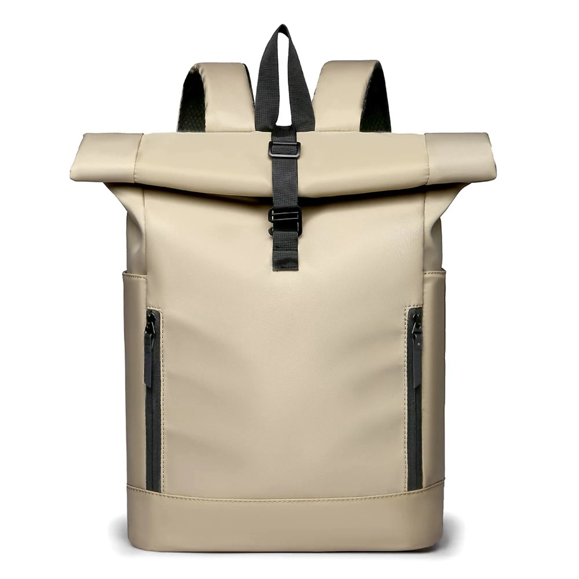 Unisex Canvas Roll-Top Laptop Backpack thumbnail 10