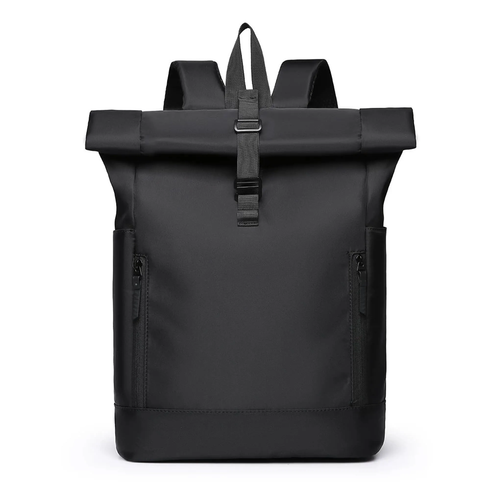 Unisex Canvas Roll-Top Laptop Backpack thumbnail 7