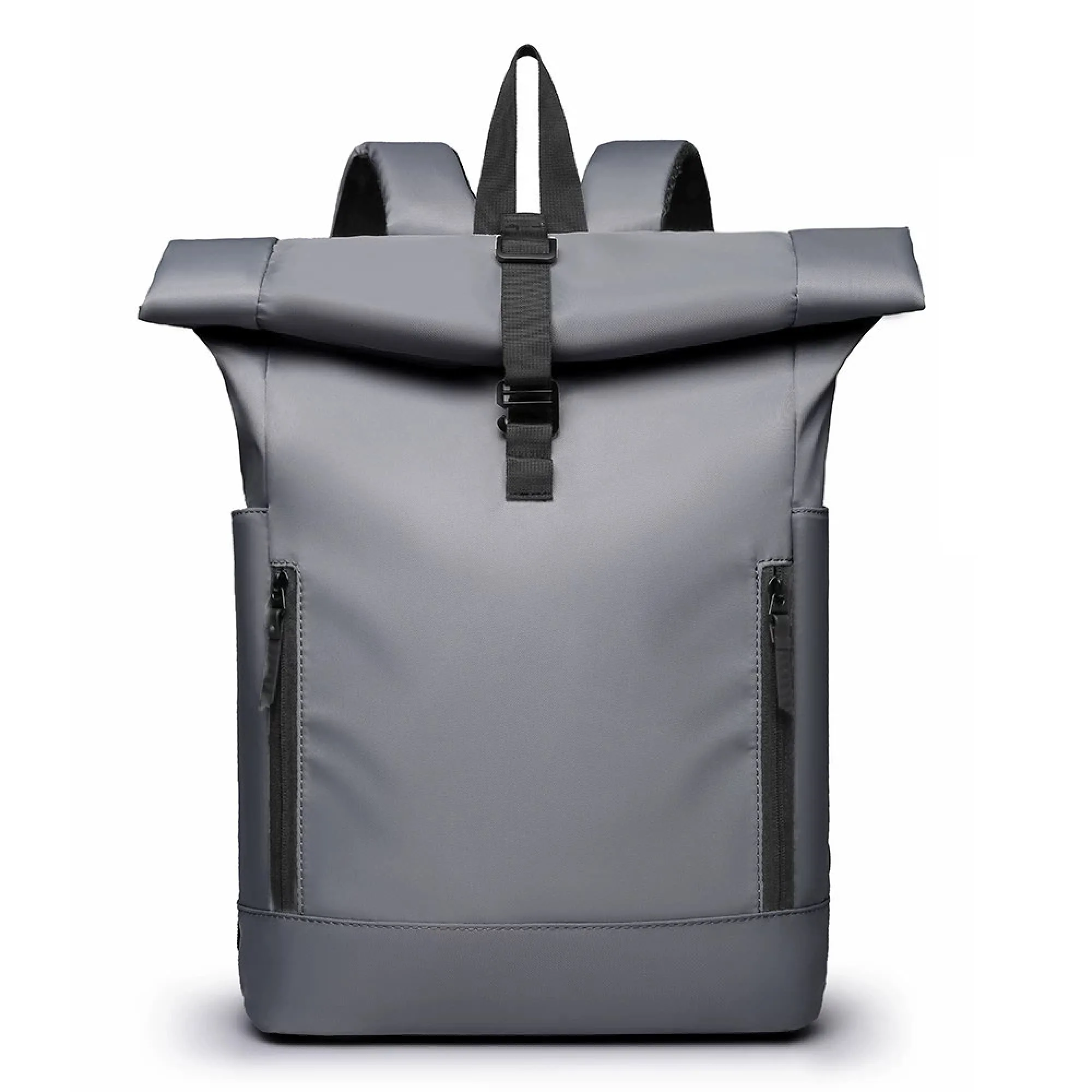 Unisex Canvas Roll-Top Laptop Backpack thumbnail 8