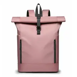 Unisex Canvas Roll-Top Laptop Backpack thumbnail 12